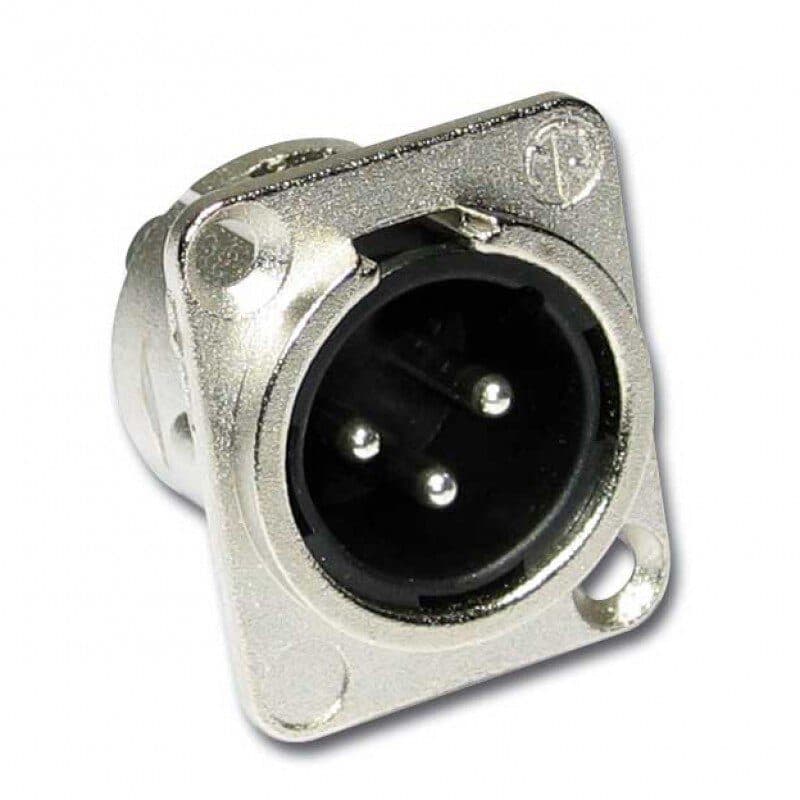 Connettore XLR3 maschio pannello metallo dim. D - AUDIOPHONY HIT-H6585