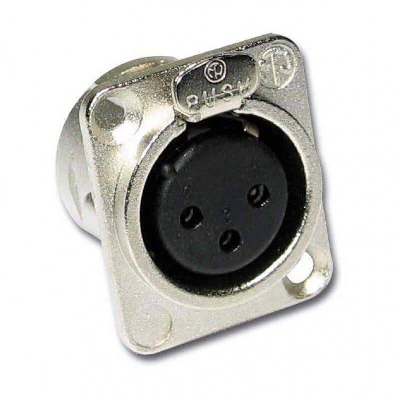 Connettore XLR3 femmina pannello metallo dim. D - AUDIOPHONY HIT-H6586
