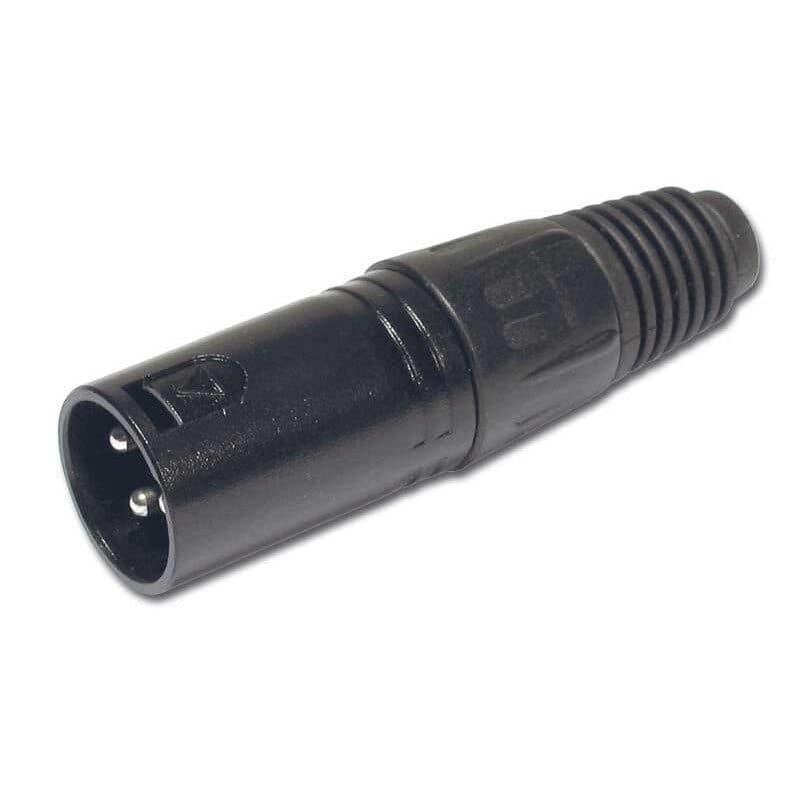 Connettore XLR3 maschio, finitura nera - AUDIOPHONY HIT-H7933