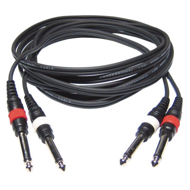 Cavo stereo 2 Jack 6.35 mm TS - 2 Jack 6.35 mm TS 1.5 m - Audiophony HIT-H8012
