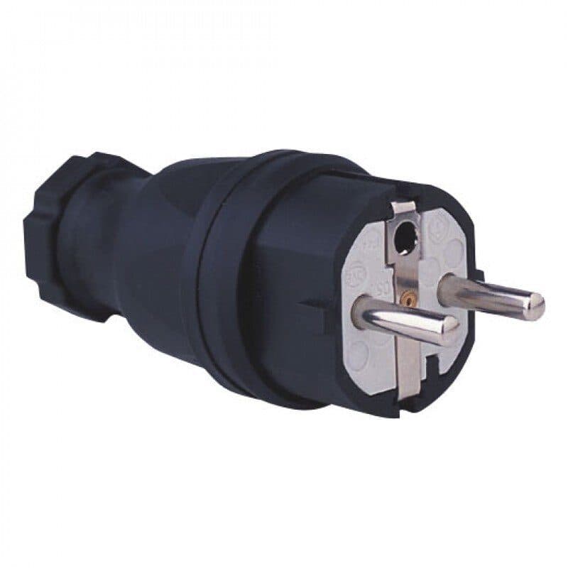 Rubber Schuko plug IP44 - AUDIOPHONY HIT-H8131