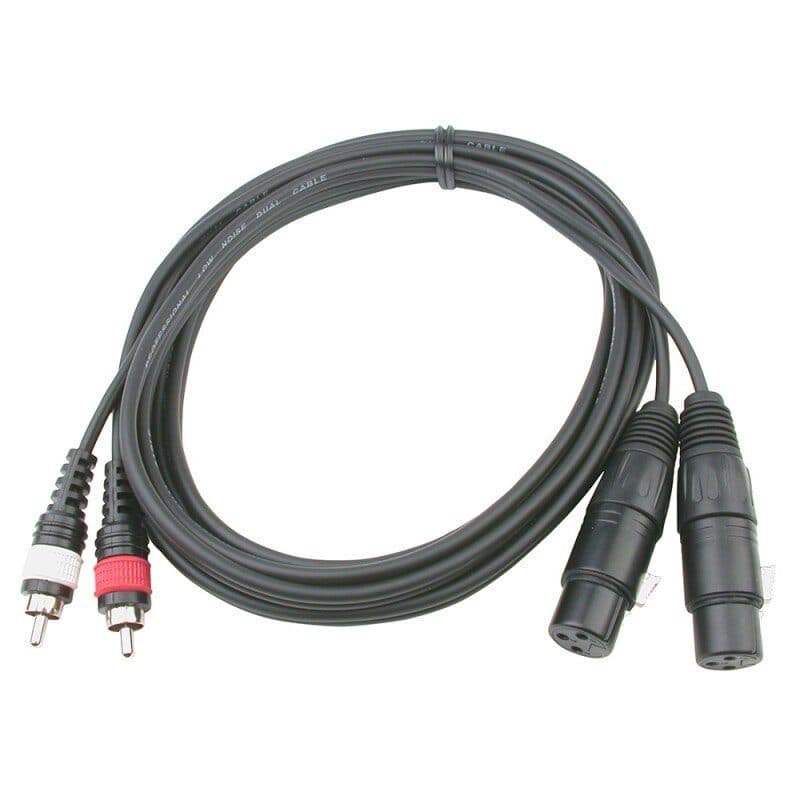 Cavo stereo RCA maschio - 2 XLR3-F 3 m - Audiophony HIT-H8166