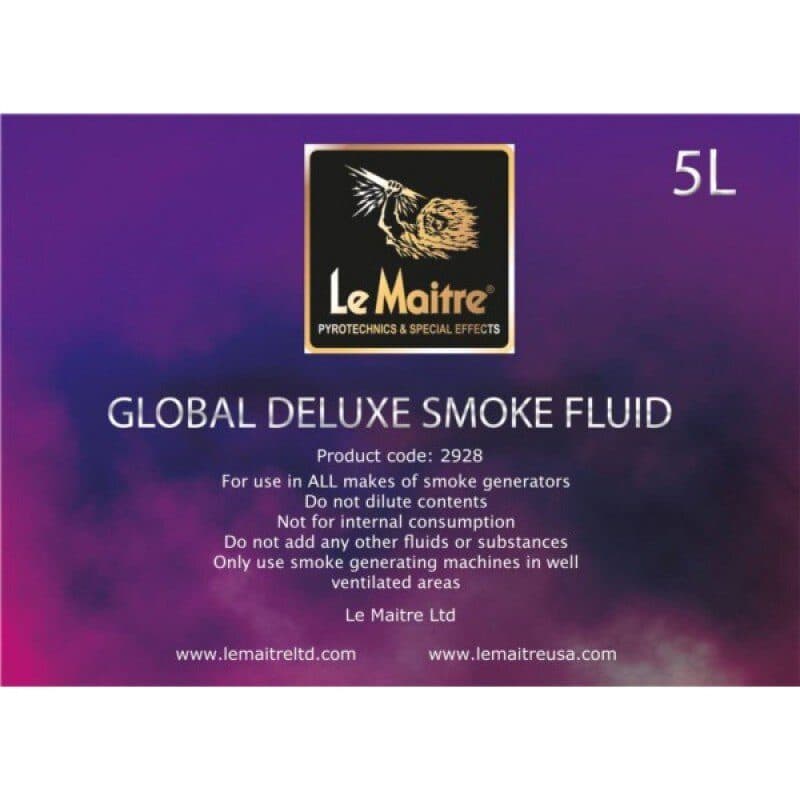 Liquido fumo Global Deluxe, 4 taniche 5L, nebbia densa bianca - LE MAITRE LEM-2928
