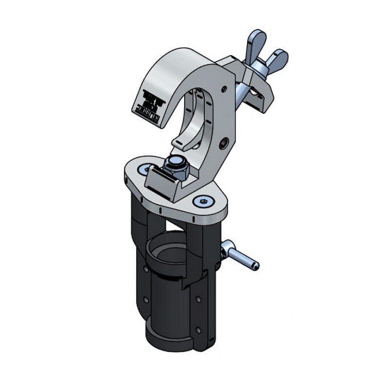 Gancio lighting clamp traliccio Ø38-51mm dado M12 - LITEC LIT-ACL51L04O