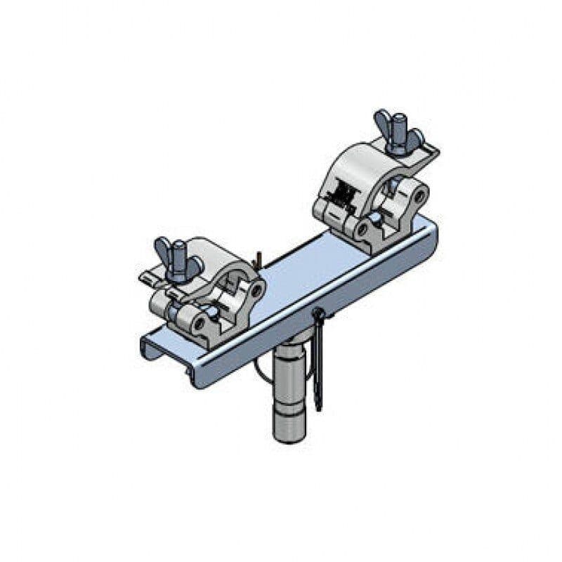 Morsetto truss dado farfalla M10/M12 tubo Ø48-51mm - LITEC LIT-HCL51L07