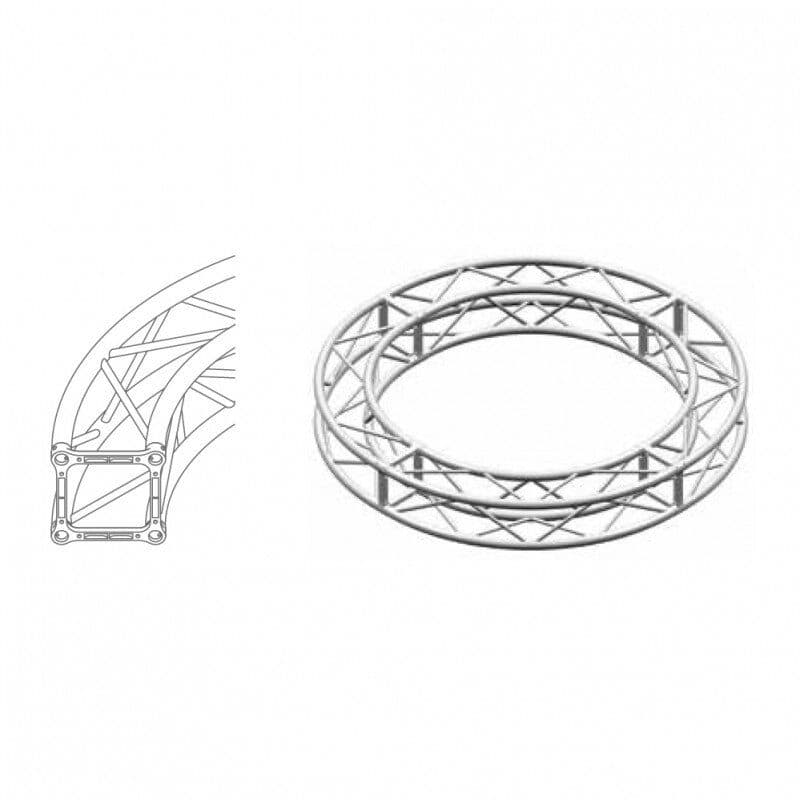 Square circular truss 45° r300cm sides 40cm - LITEC LIT-QH40SAC-002