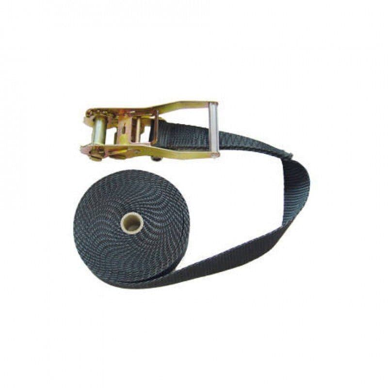 Cinghia a cricchetto ad anello aperta nera 50 mm, 8 m, WLL 5000 kg - LITEC LIT-RGBR55008G