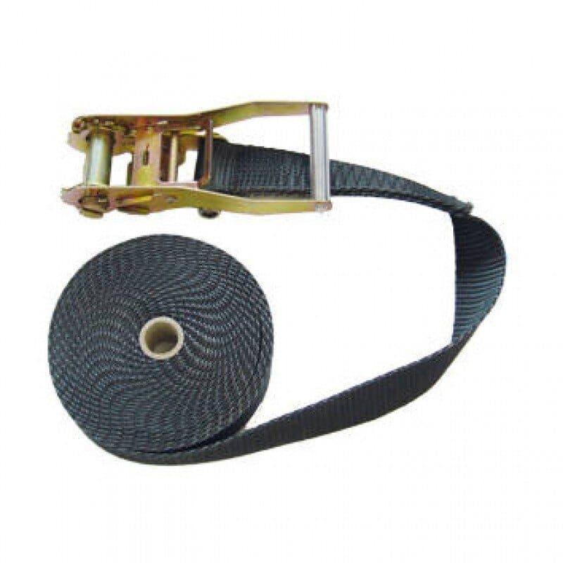 Cinghia a cricchetto ad anello aperta nera 50 mm, WLL 5000 kg - LITEC LIT-RGBR55012G