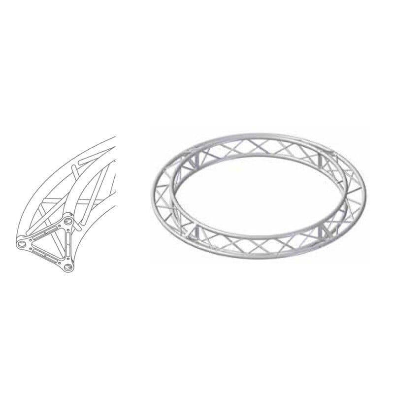 Traliccio triangolare vertice esterno TX30SA ad anello raggio 400cm 45° 314,2cm - LITEC LIT-TX30SAC-007