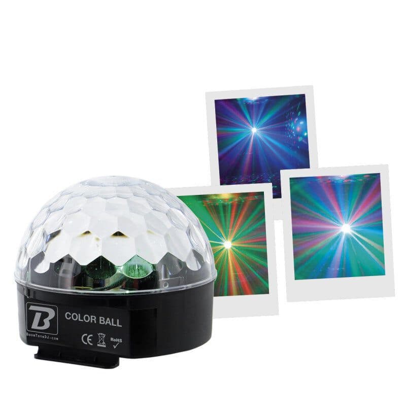 Sfera luminosa LED RGB 9 W musica telecomando - BOOMTONE DJ MSC-BOOCOLORBALL