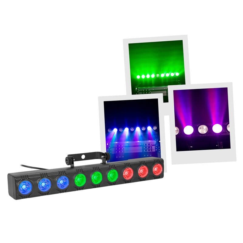 Barra LED RGB ColorBar 9x3W pixel DMX - BOOMTONE DJ MSC-BOOCOLORBAR9X3WRGB
