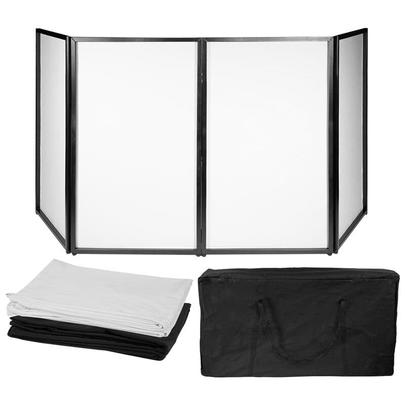 Facciata DJ bicolore Lycra bianco/nero con borsa - BOOMTONE DJ MSC-BOODJFACADEBKWHBAG