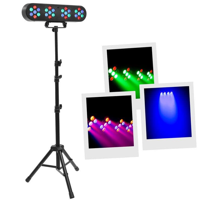 Barra LED RGB 28x1W con treppiede regolabile 50-150cm - BOOMTONE DJ MSC-BOODTIENE