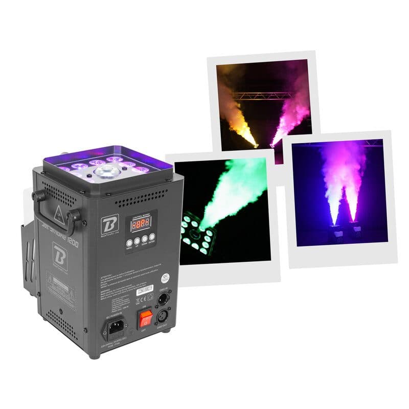 Macchina fumo a getto verticale 5,5 m LED RGBA DMX - BOOMTONE DJ MSC-BOOJETSMOKE1200