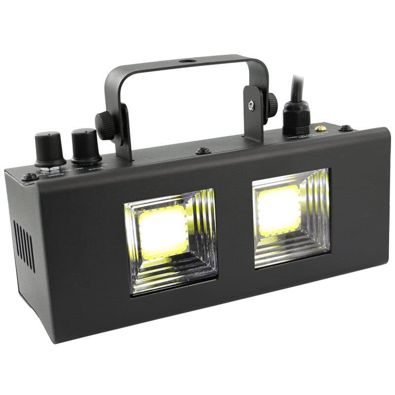 Strobo LED 2x20W compatto con modalità musicale - Boomtone DJ MSC-BOOLEDSTROBE2X20W