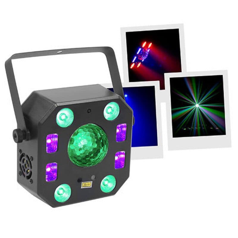 Effetto luce 5FX RGBW wash laser strobo UV crystal ball 120° - BOOMTONE DJ MSC-BOOLIGHTSHOW5FX