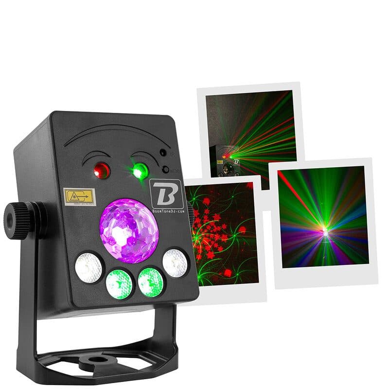 Effetto luce a batteria 4-in-1 laser strobo autonomia 3-4 h - BOOMTONE DJ MSC-BOOLIGHTSHOWBAT