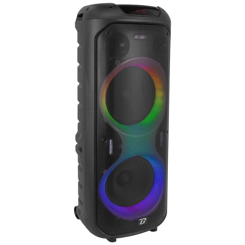 Diffusore attivo portatile 2x10" Bluetooth LED stroboscopio - BOOMTONE DJ MSC-BOOTHUNDERBLAZE800N