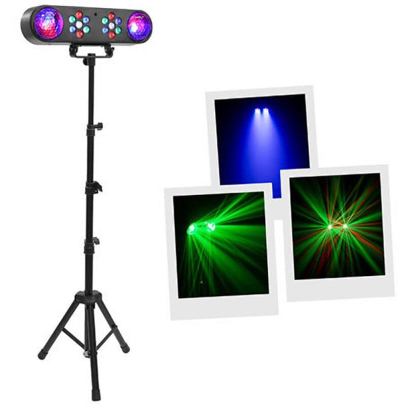 Effetto luci multi-fascio RGB con sfere LED e treppiede - BOOMTONE DJ MSC-BOOVGAS