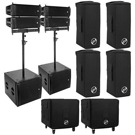 Sistema line array attivo 4 satelliti 2 sub con coperture - ELOKANCE MSC-ELOSLASYSTEMPACK1