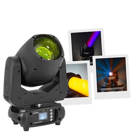 Testa mobile beam LED 100W 3° 12/14ch DMX - EVOLITE MSC-EVOEVOBEAM100CR