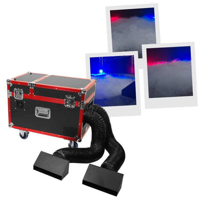 Macchina fumo pesante 4000 W 2 uscite 15 L flight case - Evolite MSC-EVOHEAVYFOG4000