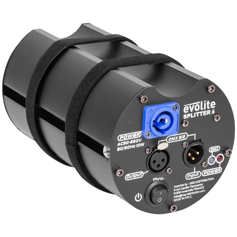 Splitter DMX 6 uscite isolate amplificato - EVOLITE MSC-EVOSPLITTER6