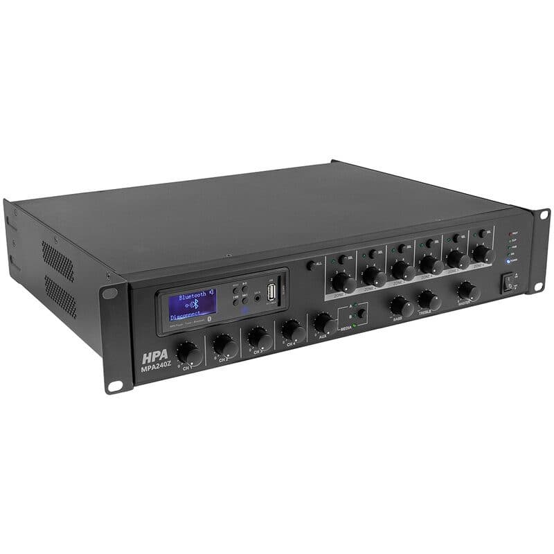 Sinto-amplificatore mixer PA 240W 6 zone rack 19" - HPA MSC-HPAMPA240Z
