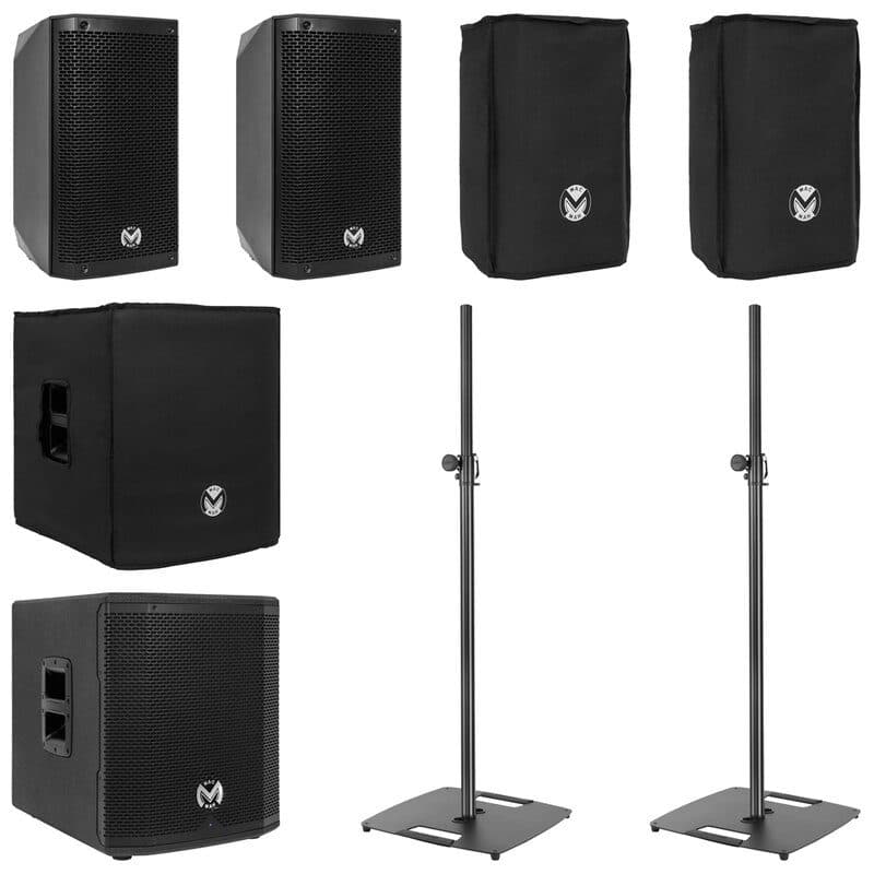 Pack PA 2x AS 108 + sub AS 812 + cover + stand ST180 - MAC MAH MSC-MACAS108PACK5
