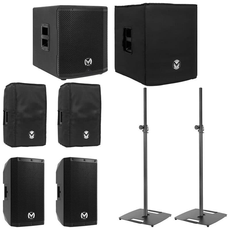 Pack PA 2x AS 110 + sub AS 812 + cover + stand ST180 - MAC MAH MSC-MACAS110PACK6