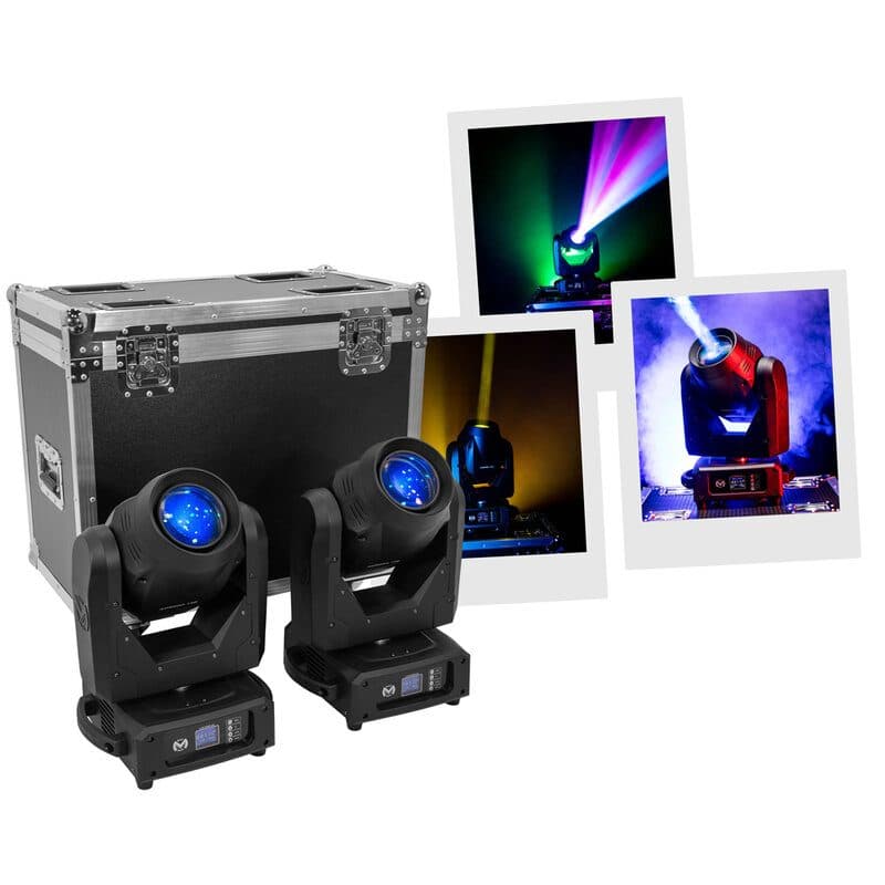 Set 2 teste mobili Aurora 150 BSW con flight case - MAC MAH MSC-MACAURORA150SET