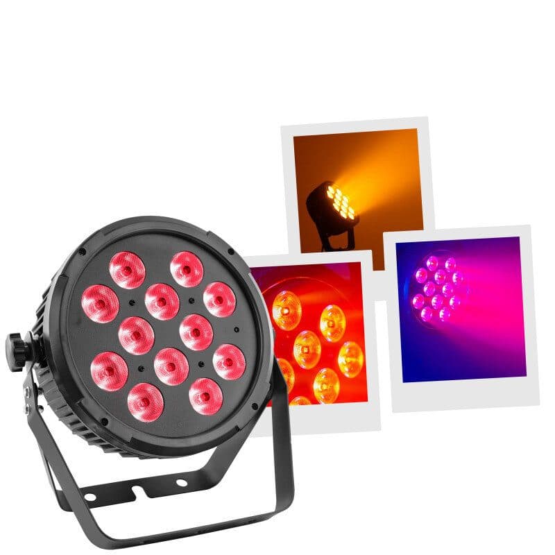 Proiettore flat PAR LED 12x12W RGBWA-UV 6-in-1 DMX - MAC MAH MSC-MACFLATPAR12X12W6IN1