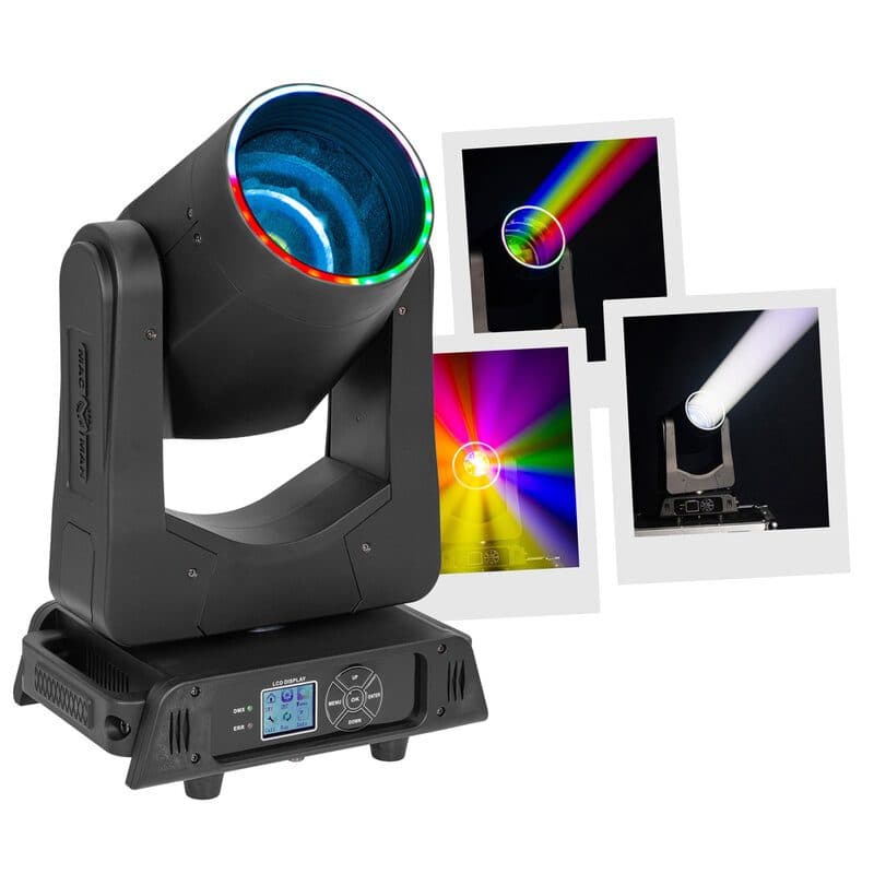 Testa mobile beam LED 200W 2,5° halo RGB 14ch DMX - MAC MAH MSC-MACMACBEAM200
