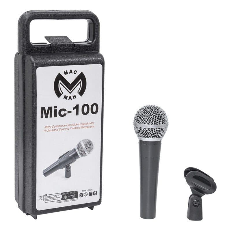 Microfono dinamico vocale a mano cardioide XLR - MAC MAH MSC-MACMIC100