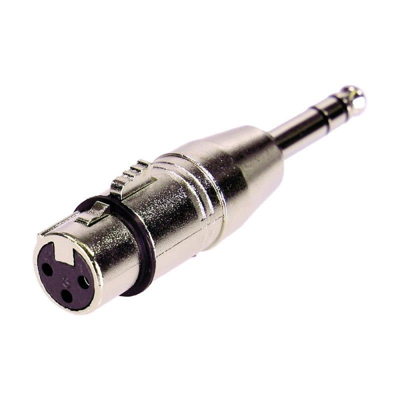 Adattatore XLR femmina - jack stereo maschio, connettore metallo - PLUGGER MSC-PLUADAPXF3JMSEAS