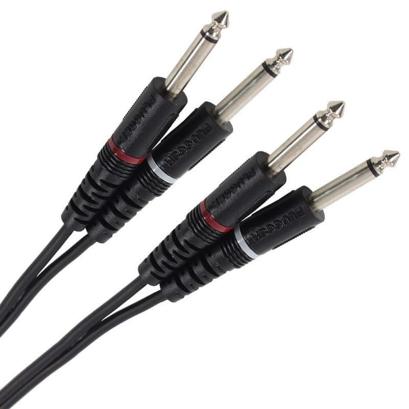 Cavo doppio jack mono maschio - jack mono maschio 1,5 m - PLUGGER MSC-PLUCABBJMMJMM1M50EAS