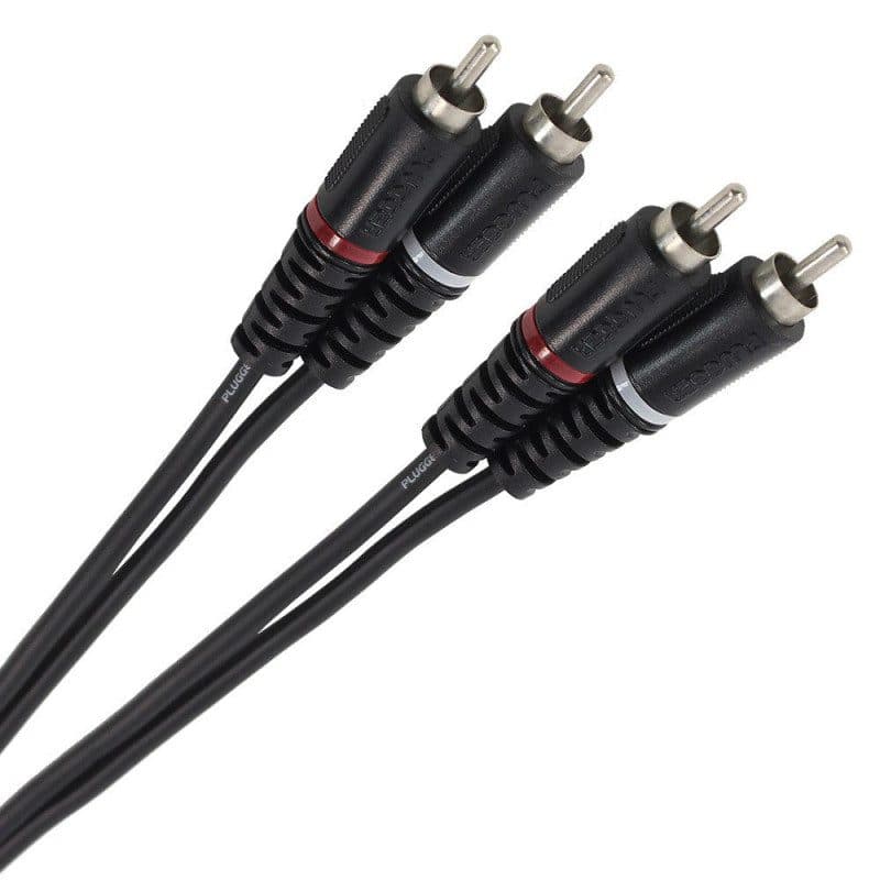 Cavo stereo RCA maschio - RCA maschio 0,6 m - PLUGGER MSC-PLUCABBRM0RM00M60EAS