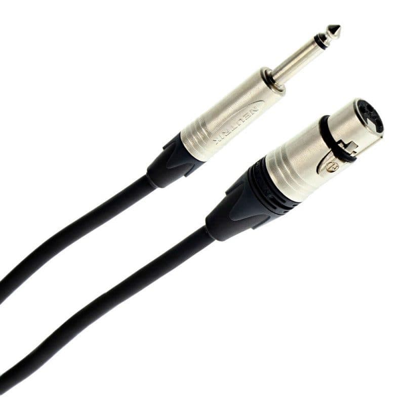 Cavo XLR femmina - jack mono maschio, OD7, Neutrik, 15m - Plugger MSC-PLUCABSXF3JMM15M0ELI