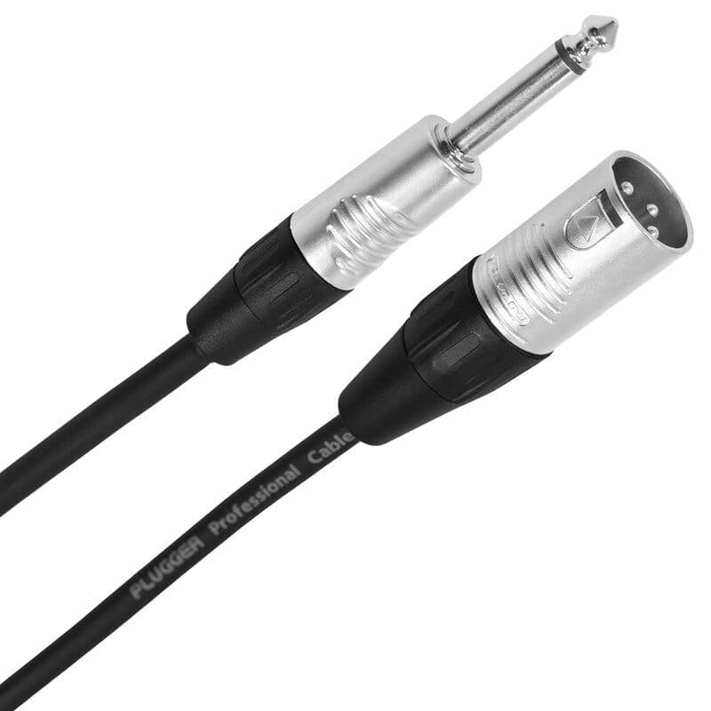 Cavo audio XLR maschio 3p - jack mono maschio, 3m - Plugger MSC-PLUCABSXM3JMM3M00TOU
