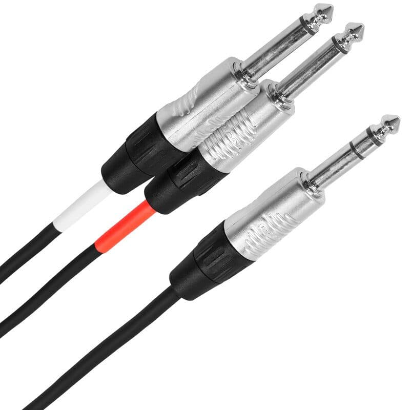 Cavo a Y Touring jack stereo - 2 jack mono maschio 3m REAN - PLUGGER MSC-PLUCABYJMSJMM3M00TOU