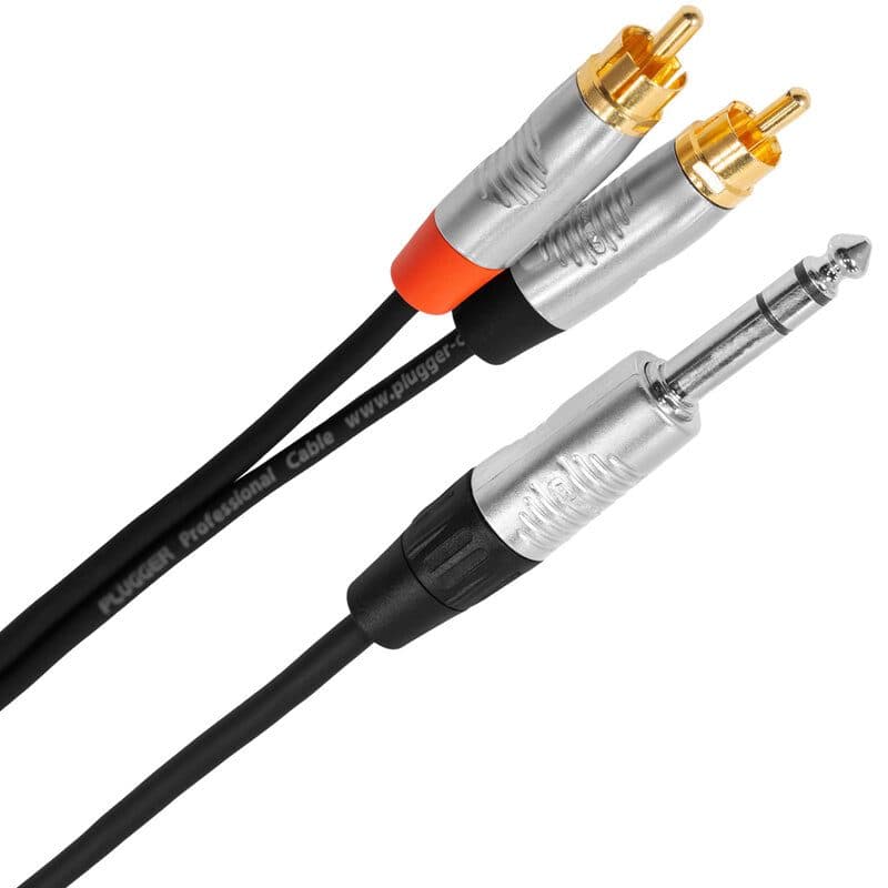 Cavo a Y Touring jack stereo maschio - 2 RCA maschio 3m REAN - PLUGGER MSC-PLUCABYJMSRM03M00TOU