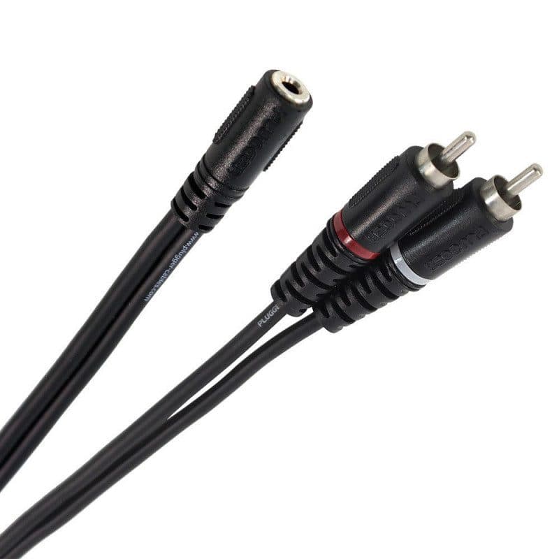 Y cable 2 RCA M - stereo mini-jack female 0,6m - PLUGGER MSC-PLUCABYMFSRM00M60EAS