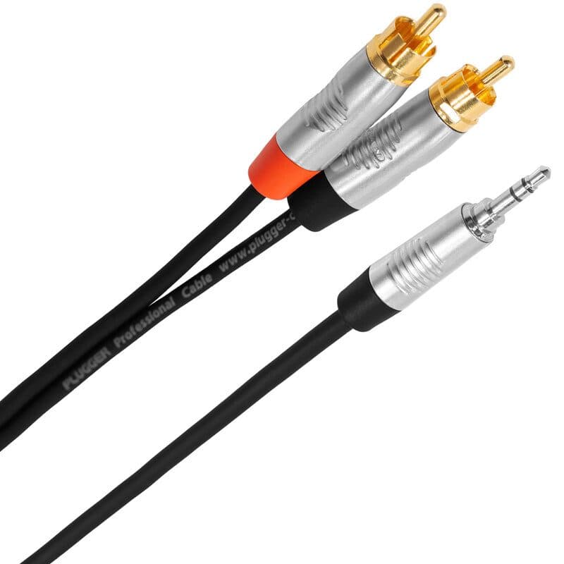 Cavo a Y Touring mini-jack stereo - 2 RCA maschio 3m REAN - PLUGGER MSC-PLUCABYMMSRM03M00TOU