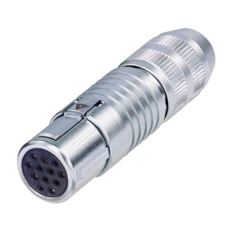 12-pole female connector with gold-plated solder contacts - NEUTRIK NEU-MSCF12