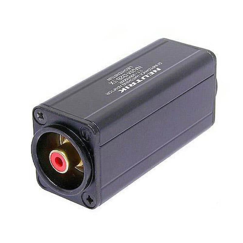 Adattatore bilanciato/sbilanciato XLR 3 poli maschio - RCA femmina rosso - NEUTRIK NA2M-D2B-TX