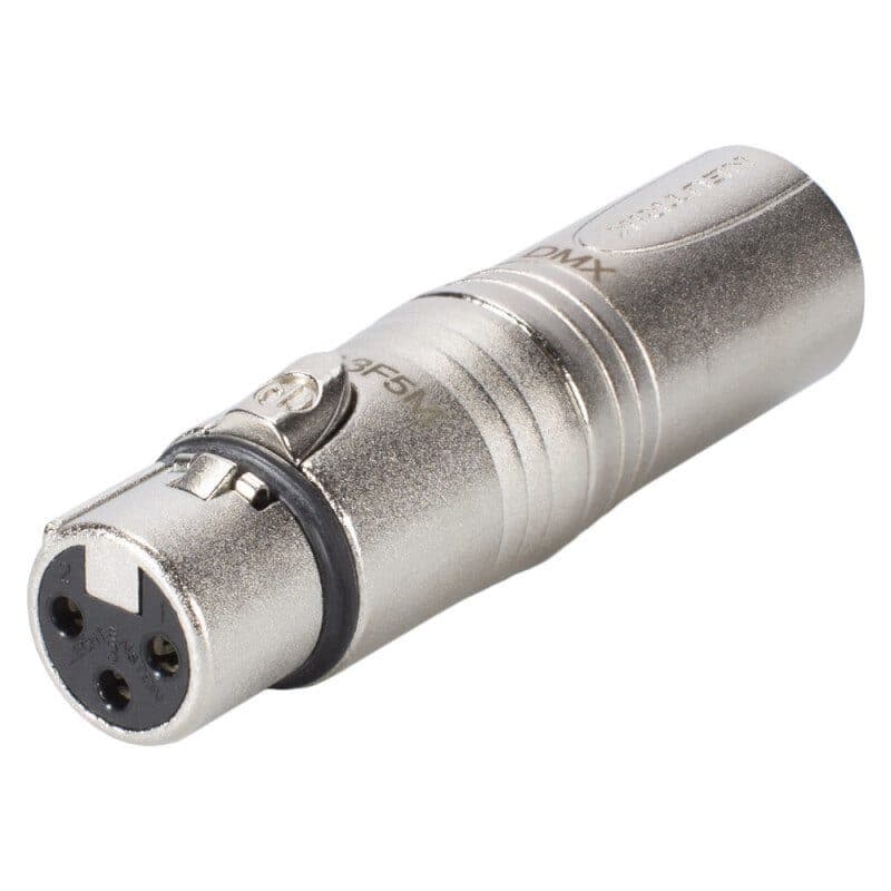 Adattatore XLR 3 poli femmina / XLR 5 poli maschio DMX - Neutrik NEU-NA3F5M