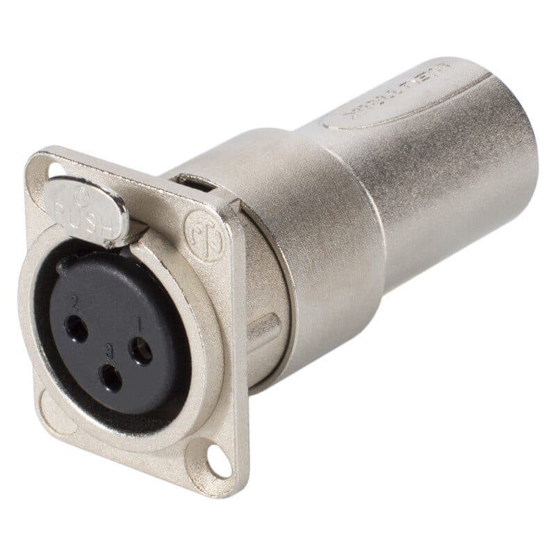 Adattatore XLR 3 poli passante femmina-maschio da pannello - NEUTRIK NEU-NA3FDM