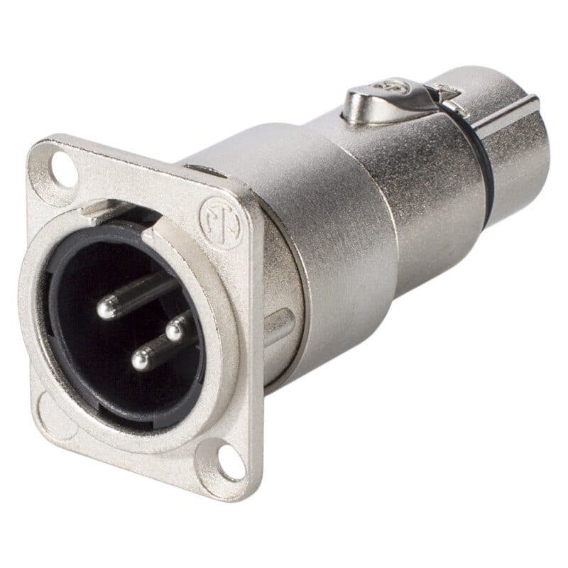 Adattatore XLR 3 poli passante maschio-femmina da pannello - NEUTRIK NEU-NA3MDF
