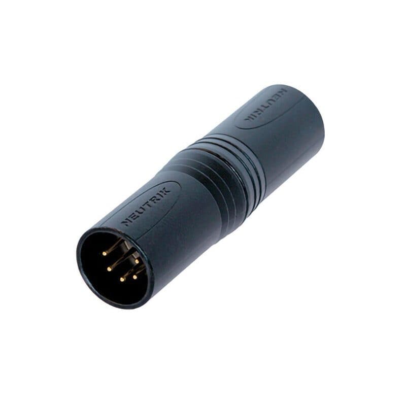 Adattatore XLR 5 pin maschio/maschio placcato nero - NEUTRIK NEU-NA5MM-B