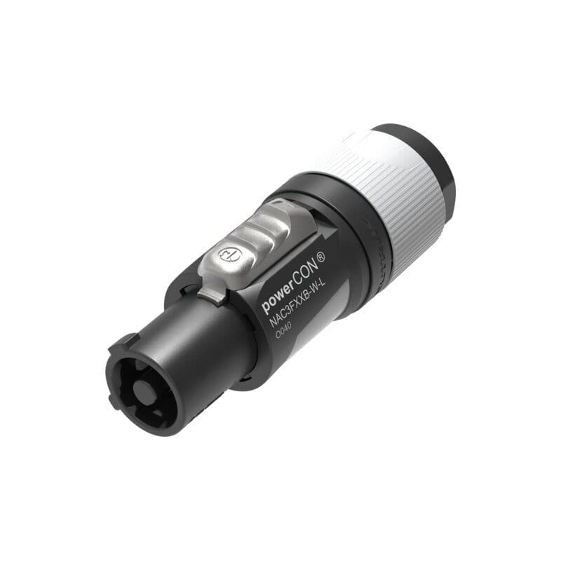 Connettore powerCON XX femmina volante uscita grigio cavo 10-16mm smontato - Neutrik NEU-NAC3FXXB-W-L-D
